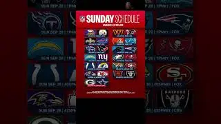 The complete NFL week, four schedule of games for Sunday ￼