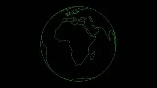 Spinning Globe written in Turbo C 2.01 for Hercules Graphics Card
