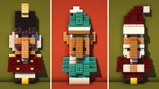 Minecraft | 3 Christmas Villager Statues | Tutorial