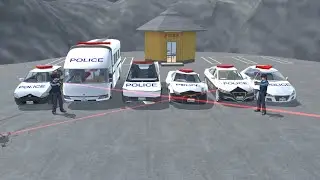 All Police Cars Collection 🚓🚔 at Police Station Lakes ⛽ Sakura School Simulator 