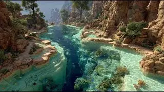 Sanctuary of Turquoise Springs | Medieval Fantasy Music & Animated Ambience