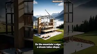 Luxury Villa Built on the Mountains | Realistic AI Timelapse