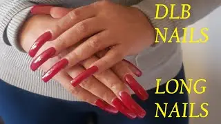 DLB NAILS - LONG NAILS - ASMR - Long Red Nails Dancing and Posing - with  Lots of Still Pictures 💗💗💗