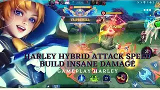 HARLEY HYBRID ATTACK SPEED BUILD INSANE DAMAGE‼️MOBILR LEGENDS