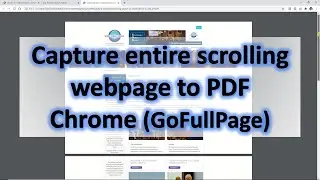 Webpage (exact image) to multi-page PDF - use Chrome extension (GoFullPage) - very easy!