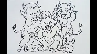 Drawing Three Demons