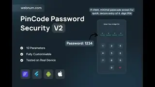 FlutterFlow PIN Code Entry Widget 🔢 Minimal Passcode 🔐 #flutterflow #pincode #widget