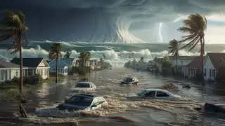 🌊Chaos In New Jersey & Maryland! Storm Hurricane Erin Category 5  Submerged Towns In High Waves.