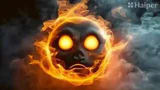 smoke emoji with round face Round face smoke summoning elemental forces