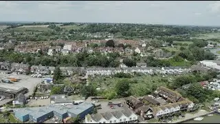 The town of Rye in East Sussex by drone, filmed in June 23 by DJI Air 2S