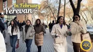 [4K] This Is February Life in Yerevan | Winter Walk Experience 