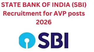 STATE BANK OF INDIA SBI Recruitment for AVP posts 2026 #sbi #bankjobs #bankexam #bankrecruitment