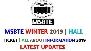 MSBTE - exam timetable,  hall ticket, submission, All winter 2019 inform