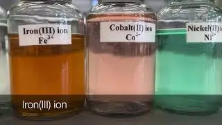Colours of common ions in aqueous solutions