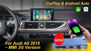 ZTUZAUTO GEN3 CarPlay | AUDI A6 2015 MMI 3G | 𝗪𝗜𝗥𝗘𝗟𝗘𝗦𝗦 𝗖𝗔𝗥𝗣𝗟𝗔𝗬 & Android Auto Installation
