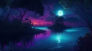 Bioluminescent Bay at Night &ndash; Lo-Fi for Studying & Focus