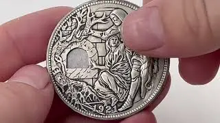 Movable Mechanism Holy Grail Coin Hobo Nickel Morgan Dollar Roman Booteen Wandering Removeable Sword