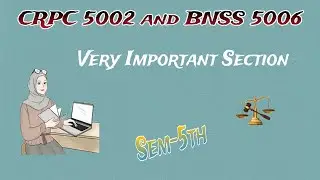 #CRPC & BNSS  #important section for llb exam #law #education #sem-5 #new section