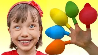 Ballonlied von Daddy Finger Family  balloons song 3 DE | Alex and Nastya