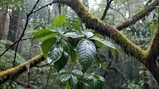 Soothing Sound of Raindrops Falling on Leaves | Peaceful Sounds for Sleep & Calm