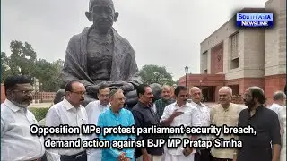 Opposition MPs protest parliament security breach, demand action against BJP MP Pratap Simha