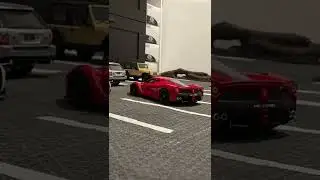 Insane Ferrari crash after Mustang loses control & drives over it 🤕 ( #stopmotion #action