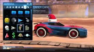 Rocket League christmas DLC items Showcase