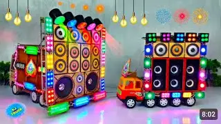 Mini Dj Truck Setup Loading at-home byCardboard Making Dj truck and light |Dj Setup |dj wala