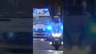 SPOEDTRANSPORT IN ANTWERPEN tijdens de Marathon! #ambulance #politie #antwerpen #marathon
