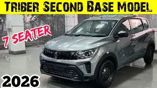 2026 Renault Triber Evolution Second Base Model Review 🔥GST Benefit 😱 #triber #renaulttriber2025 