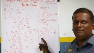 How to find the gear wheels & calculation I 11 mm possible thread cutting @mother machine industries