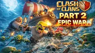 CLASH OF CLANS PART 2 🔥 EPIC SEA WAR 😱 | FULL ACTION GAMEPLAY