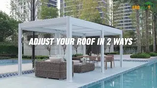 Motorized Louvered Pergola: Control the Roof Remotely or Manually