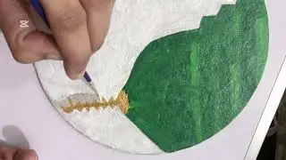 🌿 Madina Dome Calligraphy Painting |Gumbad E Khazra Painting |  Step-by-Step Acrylic Tutorial