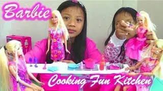 Barbie Cooking Fun Kitchen and Bxarbie Princess Dolls from Mattel