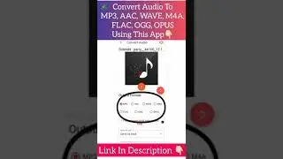 Convert Audio To MP3 , AAC , WAVE , M4A , FLAC , OGG ,OPUS Format | MP3 Converter App | Smart Things