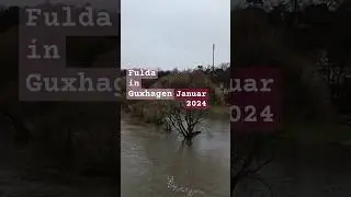 #Hochwasser Fulda in Guxhagen #Hessen Landkreis Kassel #Pegel #Br&uuml;cke #Januar2024 #shortsvideo