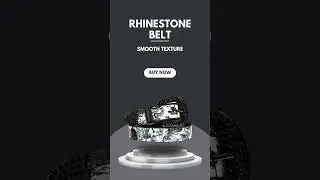 🖤 Halloween Glam: Engraved Buckle Rhinestone Belt with Black Shiny Strap | Limited Edition Drop 2025