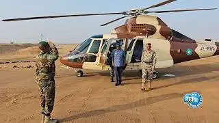 Visite du CEMGA, le G&eacute;n&eacute;ral Zakaria Cheik Ibrahim au Poste de Commandement Tactique de Doumeira.
