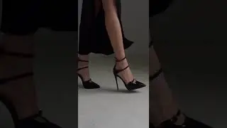 Black patent sling back sandals #heels #slingback #highheels #legs