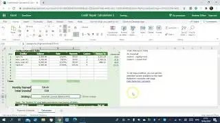 Credit Repair Calculations #3 Excel 2020
