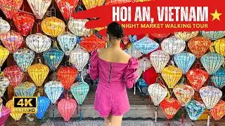 POV: HOI AN VIETNAM 🇻🇳 | NIGHT MARKET WALKING TOUR | [4k] Binaural Audio🎧
