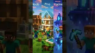 Noob vs Pro vs Hacker 😳 | Minecraft Build Battle minecraft #MinecraftMythbuster #shorts Part-2