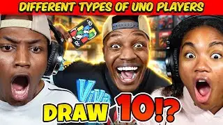 ВЫТЯНИ 10 КАРТ УНО?! | РЕАКЦИЯ разных типов игроков в УНО!