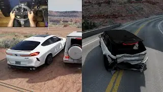 LUXURY CONVOY ENDS IN ACCIDENT| BEAMNG.DRIVE| STEERING WHEEL GAMEPLAY.