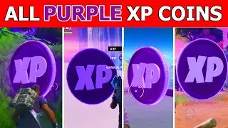 All Purple XP Coins Locations! - ALL 4 COINS WEEK 1 FORTNITE SEASON 3