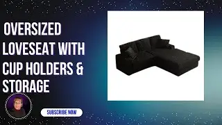 Soft Corduroy Couch With Cup Holders & Storage