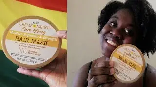 creme of nature pure honey hair moisture replenish and strengthening hair mask