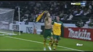 Harry Kewell puts the socceroos into the semi finals of the asian cup