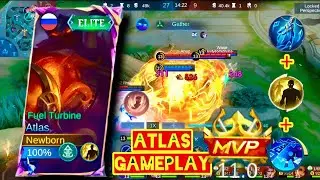 ONE SET and The GAME Changes | ATLAS MVP Gameplay | Best Build and Emblem ~ MLBB #mlbb #atlasmlbb 
